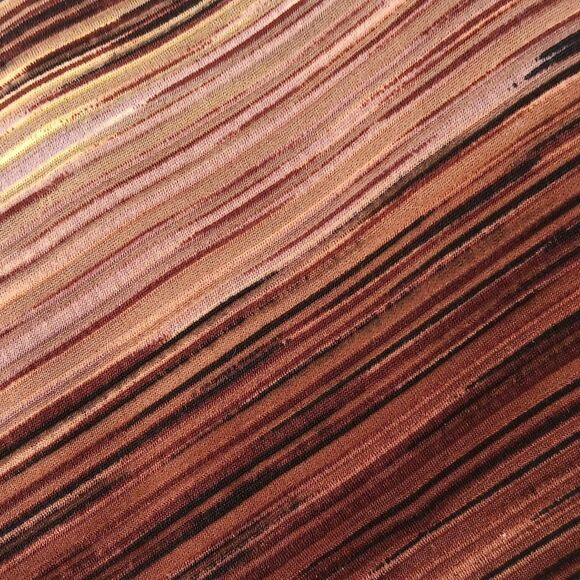 Vol. 1 Textured Brown Striped Dress. Career. Boho. - Picture 9 of 9